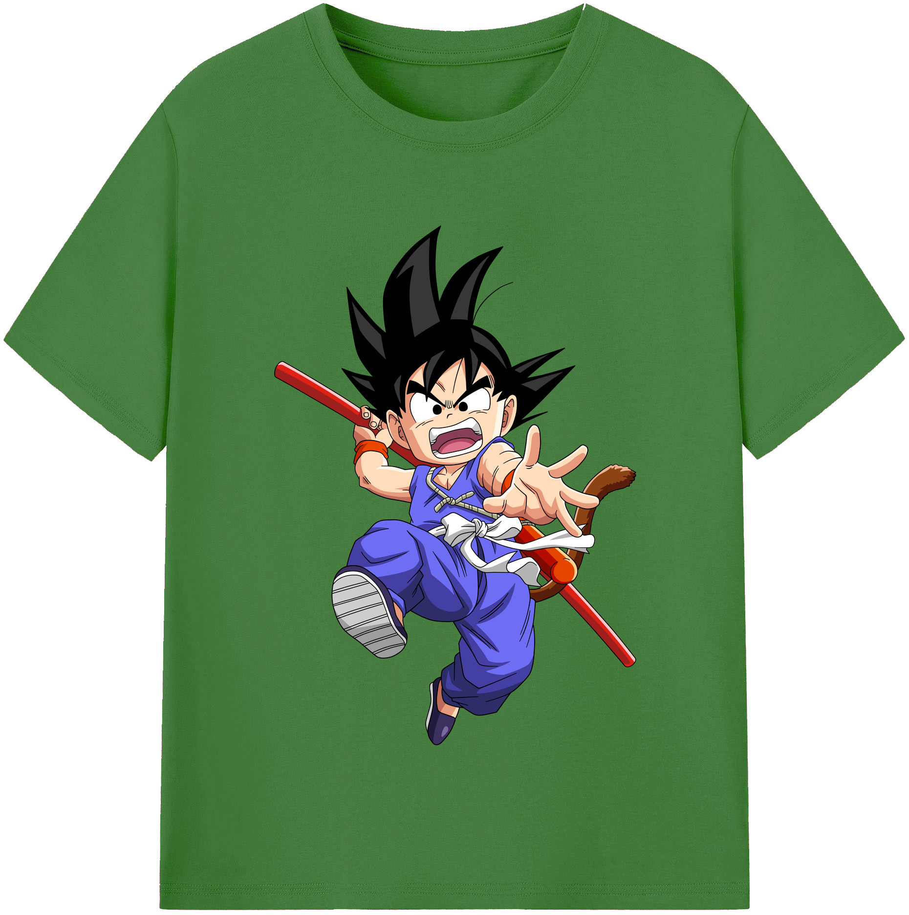 （画像用） ドラゴンボール 孫悟空（そん ごくう）Son Goku カカロット DRAGON BALL Kakarotto レディースカジュアルプリントTシャツ（綿100％）